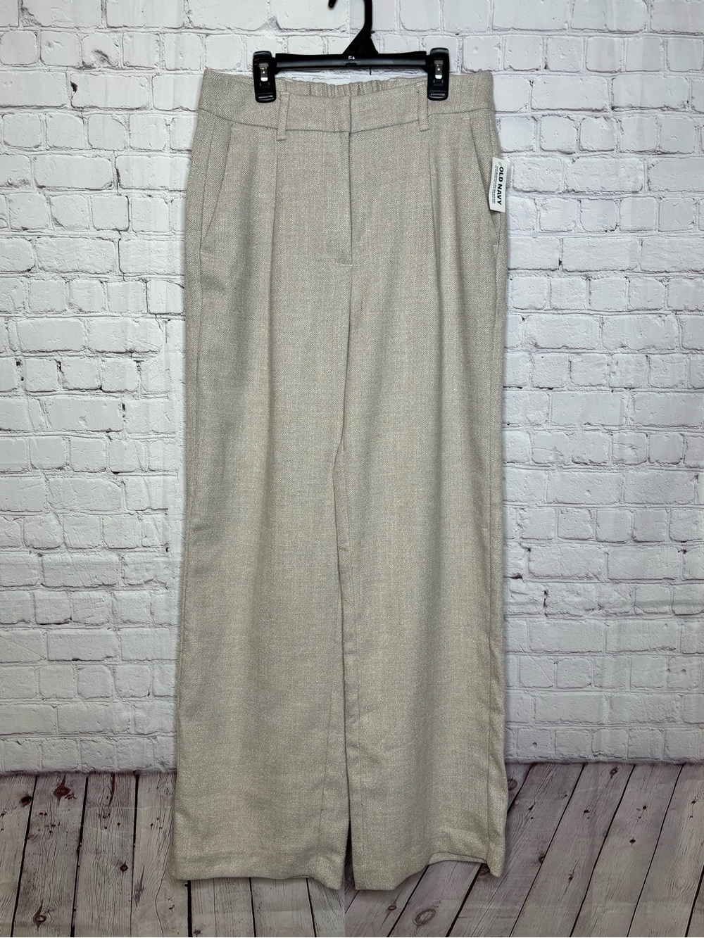 Old Navy Herringbone Pattern Khaki Dress Pants Size M